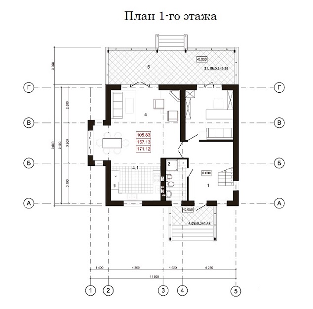 План 1 этажа План 1 этажа